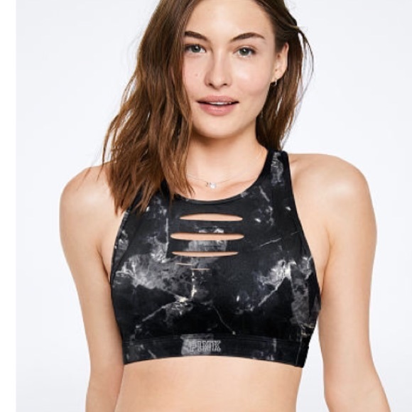 PINK Victoria's Secret Other - Marble Ultimate slashed high-neck crop